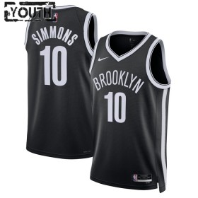 Dres Brooklyn Nets Ben Simmons 10 Nike 2022-23 Icon Edition Crno Swingman - Dječji